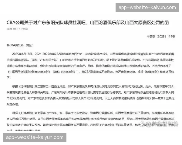 CBA公司对太原赛区、义乌赛区观众喊“黑哨”行为进行处罚